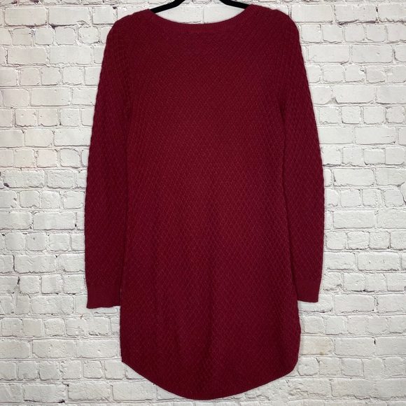 Loft Women’s Knitted Sweater Cranberry Red Medium - Picture 2 of 13